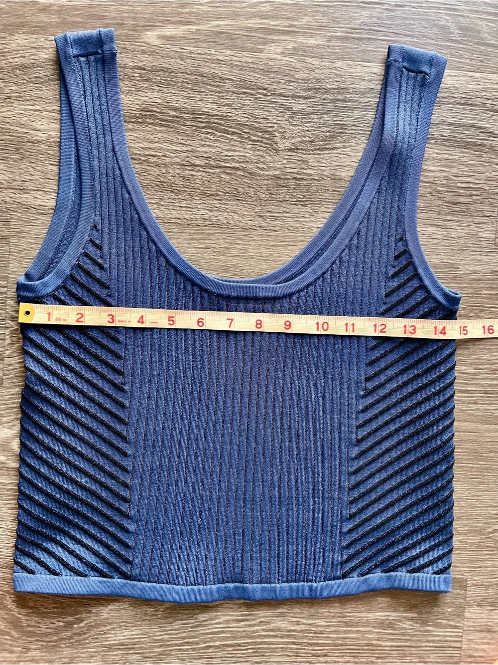 bebe Navy Ribbed Tank Top - Picture 4 of 5